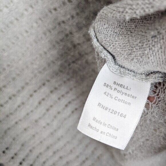 Allen B. By Allen Schwartz Grey Fly-Away Knit cardigan Women's Medium - Picture 3 of 4